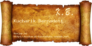 Kucharik Bernadett névjegykártya